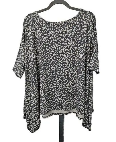 Oddi  Cheetah Animal Print Tunic Knit Top Womens Size S / M Oversized Boho