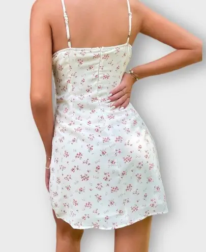 Ditsy Floral Babydoll Dress with Tie Front Size XS