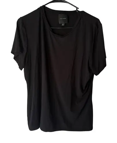 Alex Marie Womens XL Black Short Sleeve Casual T-Shirt Top Closet Staple