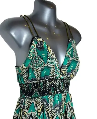 Arden B Arden Mini Fit & Flare Y2K Dress Black Green Unique Metal Straps Women’s…