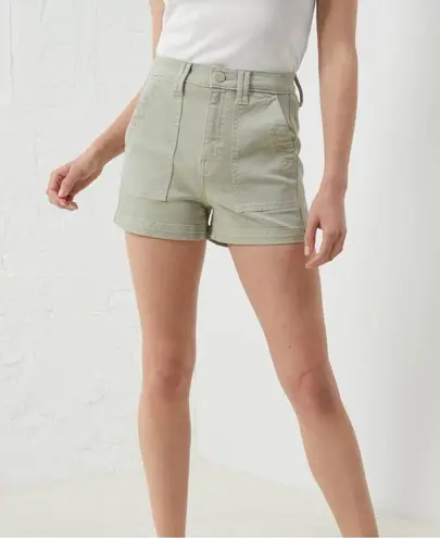NWT Upwest Utility Denim Shorts Desert Sage Green Stretchy Comfy Staple Size XL