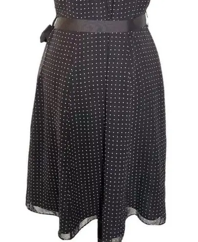 Tahari Womens Dress Sz 10 Petite Polka Dots Retro Rockabilly Office Work Career