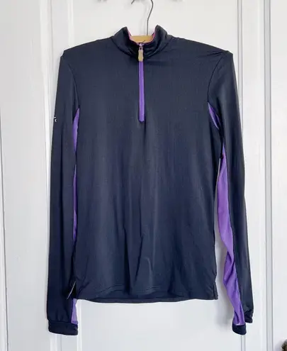 KASTEL Denmark • Charlotte 1/4 zip sun shirt black purple mesh horseback riding