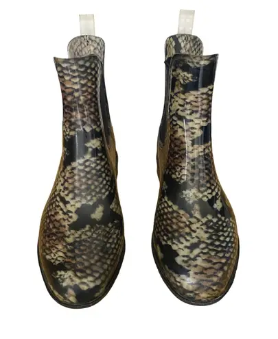 Ralph Lauren Lauren  Tally Bo Rai Snakeskin Rubber Booties