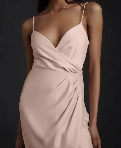 BHLDN Freya Charmeuse Satin Dress Blush Pink Size 8