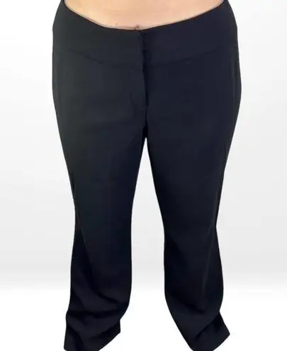 Magaschoni 00s COLLECTION Vintage Black Wool Flat Front Dress Pants