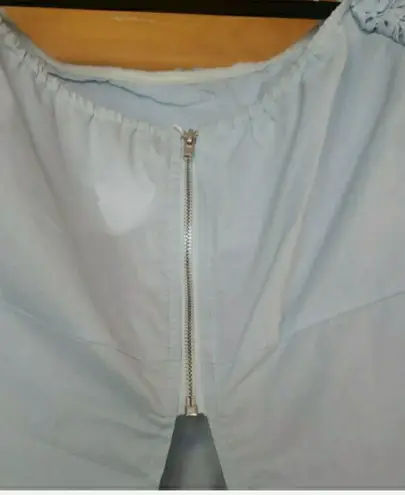 Lulumari COPY - Anthro. brand- blue lace embroidered off shoulder flutter top ✨🎀…