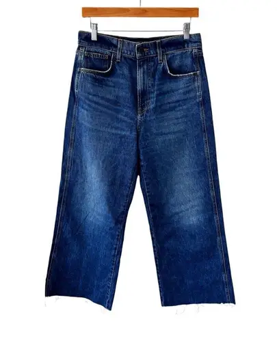 Veronica Beard Taylor Wide Leg Crop High Rise Jeans Bandit Medium Wash Size 29