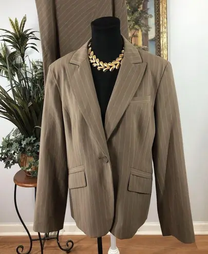 Amanda Smith Women 2 Pc Skirt Jacket 14 Long Sleeve Formal Preppy Office Siren