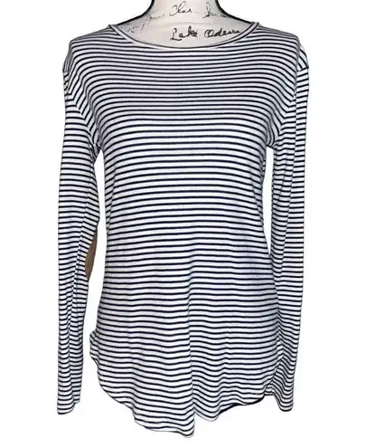 Cherish striped patch long sleeve top small