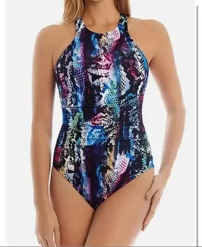 MAGICSUIT Boa Danika One Piece Swinsuit Snakeskin Multicolor Black Size M