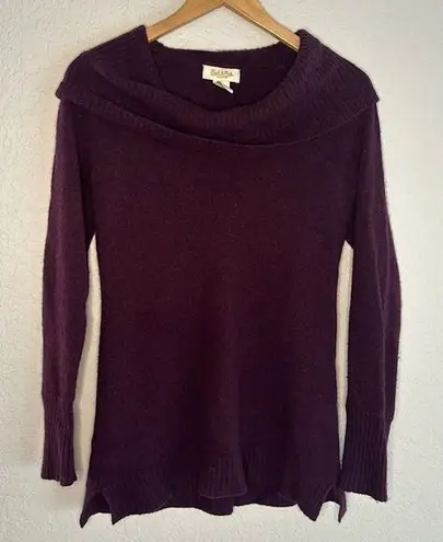 Peck & Peck Vintage Wool Cashmere Sweater Cowl Neck Purple Plum Cozy Fall Winter