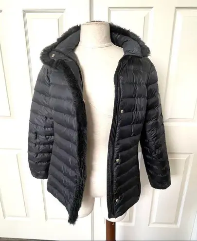 Cole Haan  Signature black puffer jacket with hood