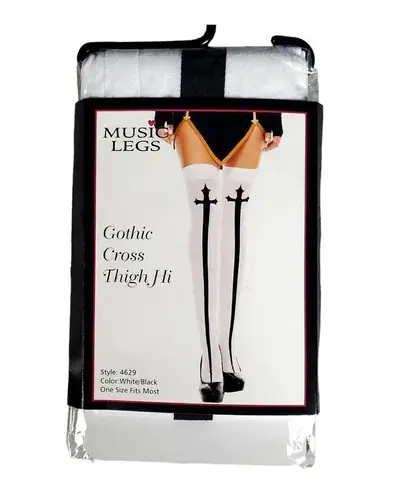 Music Legs Nun Costume Size S/M Black White Halloween Party Cosplay Sexy New