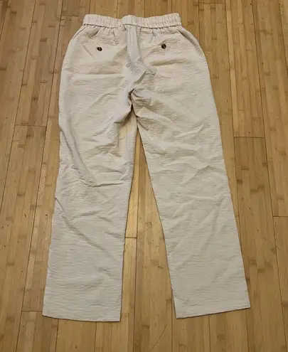 White Track Pants with Jogger Style and Comfortable Fit