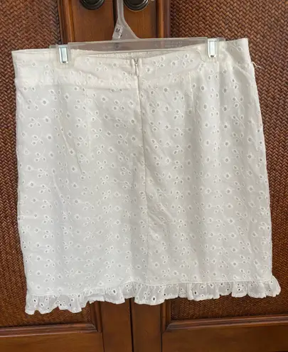 Francesca's white eyelet lace mini skirt