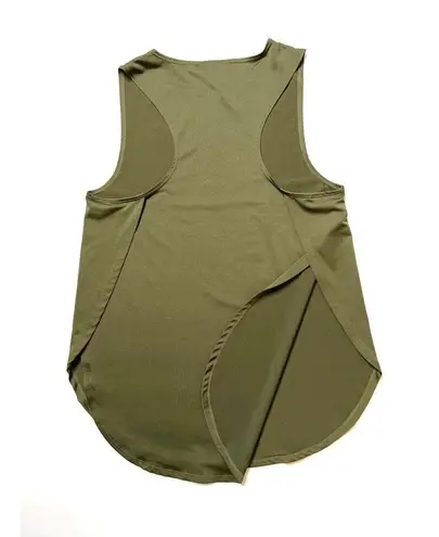 Energie Lark Olive Green Laser-cutout Tank Top Sz M