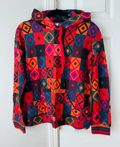 Farm Rio Terry Long Sleeve Hoodie/Sweatshirt, Size S