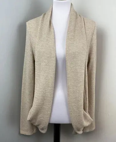 Mix by 41 Hawthorn Neutral Tan Knit Cocoon Cardigan Sweater Large