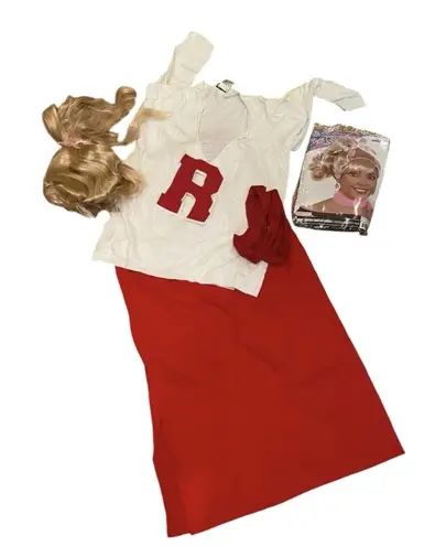 Grease Sandy Costume 50s Rydell Cheerleader Good Girl Red