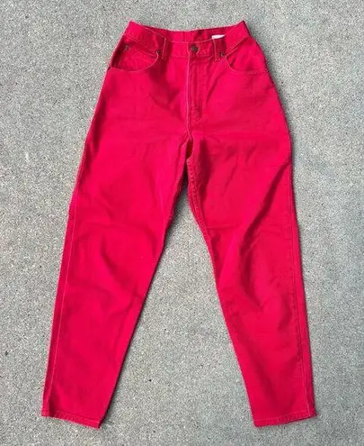 Vintage 90s Newport News Red High Waist Mom Jeans Size 4