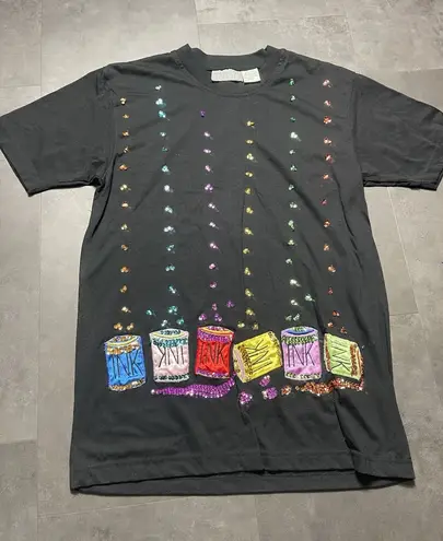 Vintage Size M Embroidered Beaded INK Tee Shirt Unique Y2K Embellished F
