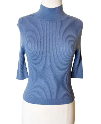 Sablyn Lucia turtleneck cashmere sweater cielo blue sz L Size L