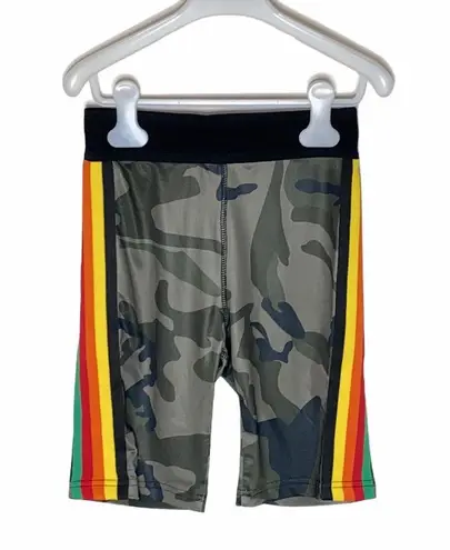 Pam & Gela Excel rainbow stripe biker shorts sz 0