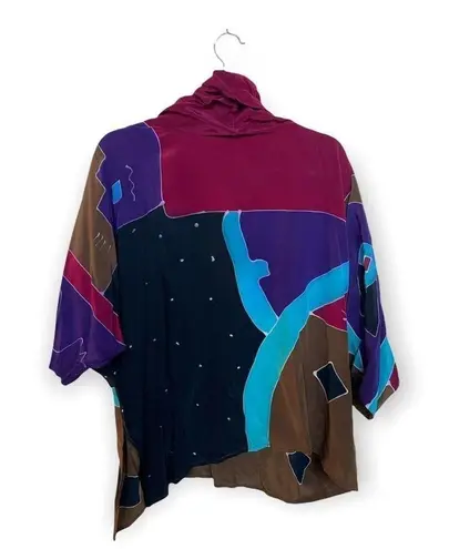 Shekina Forms in Silk Hand Painted Vintage Silk Top