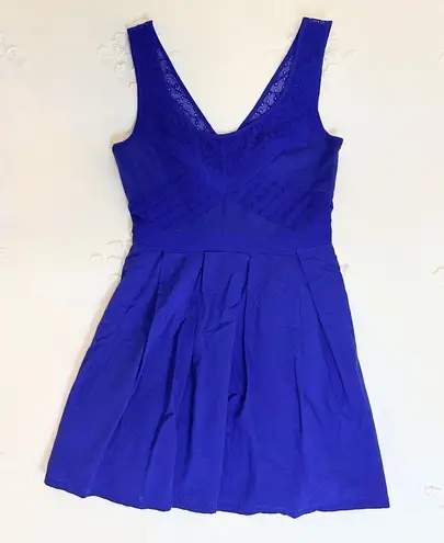 American Eagle Vintage  Outfitters Georgette Crepe Mini Dress - Royal Blue - 0