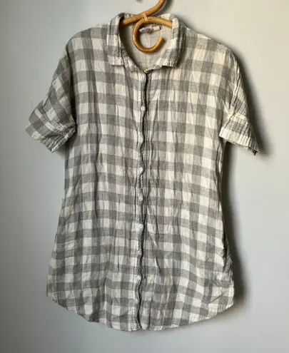 White Crow Plaid Cotton Dress Women's Medium