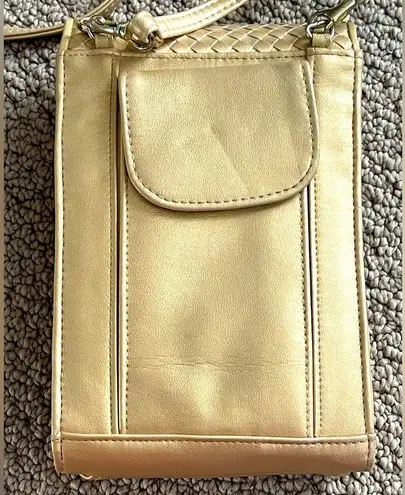 Rosetti Woman’s Crossbody Bag in Metallic Gold