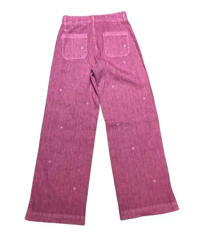 Billy T Rock Red Star Pants – Linen Rayon Mix – Size 28