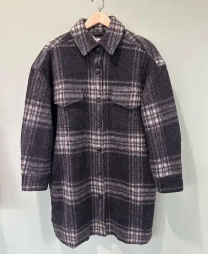 Faherty  Cornwall Shirt Jacket Shacket Plaid Flannel Wool Minimalist Sz L​​​