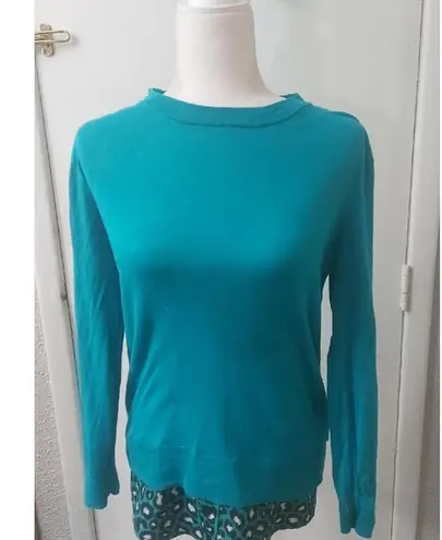 Michael Michael Kors Women's Pattern Lagenlook Long Sleeve Top XS Academia Blue