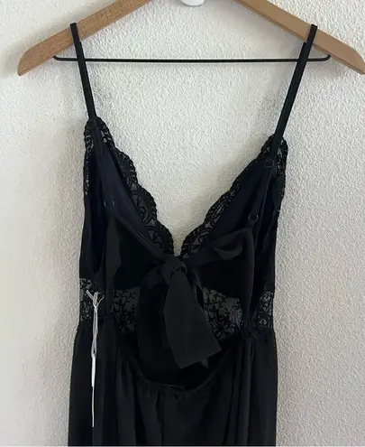 NWT Blashe Black Romper Lace Midriff Wide Leg Small