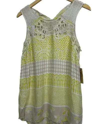 5 for $25| Beach Cove Sleeveless Blouse Size S NWT Yellow