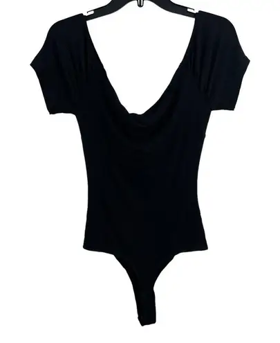 n:philanthropy Black Tie Front Knit Bodysuit Size Small New