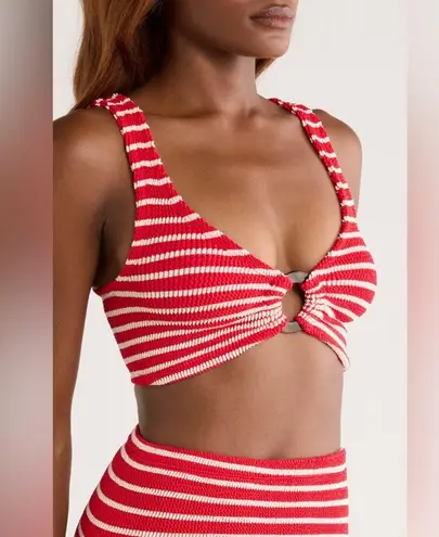 HUNZA G Nadine Bikini Red/White Stripe, BRAND NEW, $255 Red Size undefined