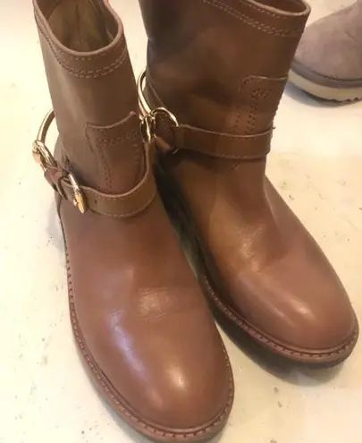 Coach Tan  Moto Boots