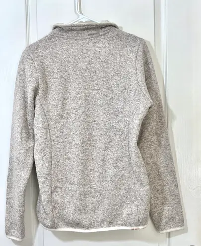 Charles River Apparel Charles River Women Sweatshirt M Fleece 1/4 Zip Long Sleeve Pullover Tan Top