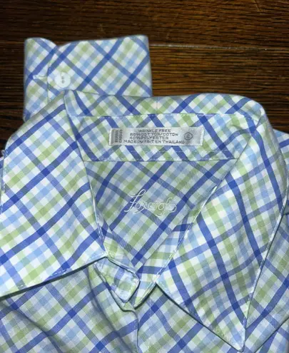 Foxcroft Button Down Shirt size 6, multicolored white base