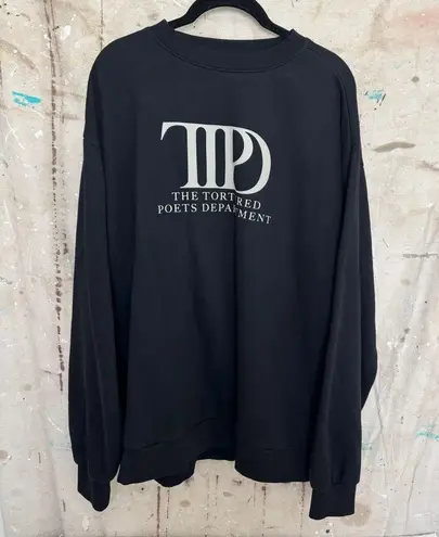Taylor Swift the Tortured Poets Department Black Crewneck