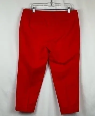 Jones New York  Red Cropped Cuffed CottageCore Coastal Pants NWT