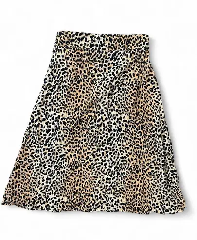 Faithfull the Brand Valois Brown Leopard Print Midi Wrap Skirt 4