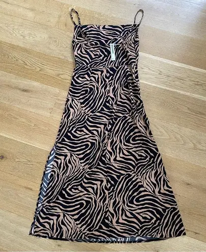 Cupshe  - Zebra Print Maxi Dress in Brown and Black