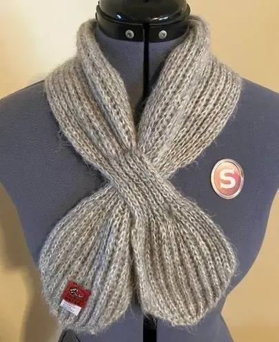 San Diego Hat Co Unisex Keyhole Scarf Knitting Pattern Gray