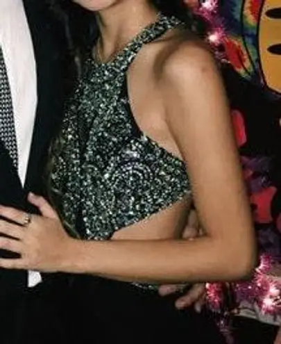 Long Black Dress With Beading