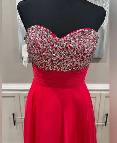 Alyce Paris Strapless Pink Gown with Sequin Bodice