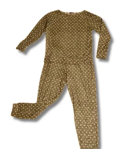 Tart NWOT Intimates Grey Polka Dot Lounge Set Heather Gray and White Large